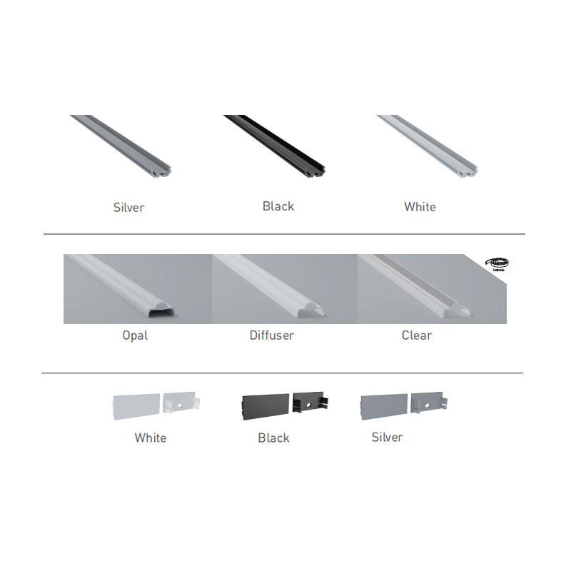 LED Strip Diffuser Extrusion Profiles For 30mm RGBW Bright LED Rope Lights LED Strip Diffuser Extrusion Profiles For 30mm RGBW Bright LED Rope Lights
